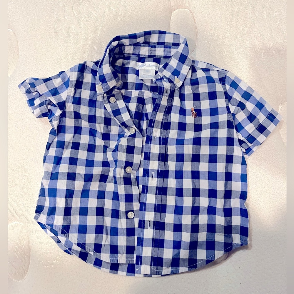 Ralph Lauren 12 month Babyboy collared button down shirt